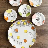 在飛比找ETMall東森購物網優惠-姆明Moomin卡通盤子套裝日本進口陶瓷餐盤碟子可愛點心盤兒