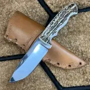 Stag handle vintage fixed blade knife | Knife lot | Christmas gift | Outdoor