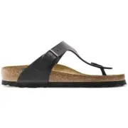 [43691] Birkenstock Men's Authentic Gizeh Birko-Flor Black Sandals *NEW*
