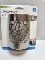Brushed Nickel LED Plug-In Dusk To Dawn Sensor Night Light By. Jasco GE