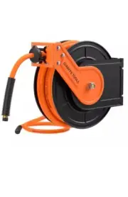 Giraffe Tools Retractable Air Hose Reel Wall Mount 3/8-IN 50-FT Hybrid Air Hose