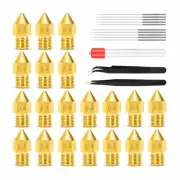 C1 52Pcs 3D Printer Nozzles Set MK8 0.4mm for Creality CR-10 / Ender 3