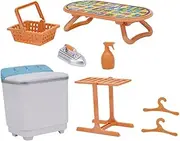 ERINGOGO Friendly Mini Washing Machine Kit Doll Home Accessory Realistic Design Smooth Surface Ages 3