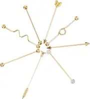 [TINEASUR] 8pcs Steel Tragus Piercing Jewelry Industrial Barbell Ear Studs Comfortable Arrows Screw