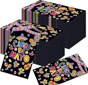 40Pcs Cinco De Mayo Party Paper Napkins Vintage Mexico Disposable Lunch Dinner Paper Napkin Set Mexican Fiesta Tableware Birthday Party Supplies