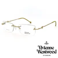 在飛比找ETMall東森購物網優惠-【Vivienne Westwood】特色線條鏡腳無框光學鏡