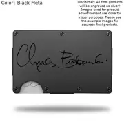 Custom CHARLES BUKOWSKI Laser Engraved Signature Wallet - Pick A Wallet Color