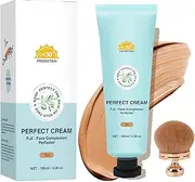 Body Coverage Perfector with SPF 30+, 12H Hydrating CC Cream, Full Coverage Foundation & Concealer Cream, Waterproof, Transfer-Resistant, Long-Lasting Skin Tint (Tan)