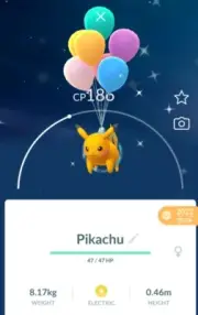 Pikachu Ballon Shiny Registered Trade