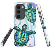 For Samsung Galaxy S23 Case Shielding Cover, Swimming Turtles