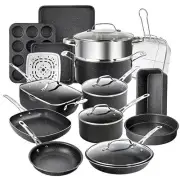 GRANITESTONE 20 Pc Kitchen Pots and Pans Set Non Stick Cookware Set, Kitchen ...