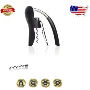 Durable Chrome Lever Corkscrew with Multi-Functional Foil Cutter for Wine Lovers