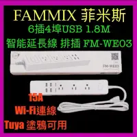 在飛比找蝦皮購物優惠-FAMMIX 菲米斯 TUYA 塗鴉系統適用 6插4埠USB