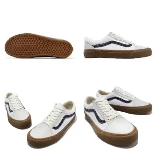 【VANS】休閒鞋 Old Skool VR3 男鞋 女鞋 膠底 白 藍 皮革 帆布 環保材質(VN0005UBYY2)