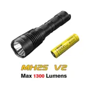 NITECORE MH25 V2 LED 1300 Lumens USB-C Rechargeable Flashlight Torch