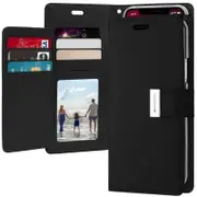 Goospery Apple iPhone 7 / 8 Rich Diary Wallet Flip Case Leather Card Slots Magnetic Cover (Black) IP7-RIC-BLK