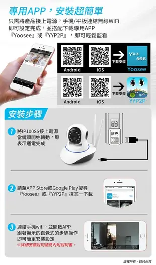 【寶貝屋】aibo 公司貨 IP100SS 基本版 夜視型無線網路攝影機 IP CAM 網路監視器 (9.3折)