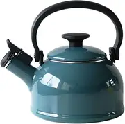 Fuji Hollow CTN-1.6WK.SB Whistling Kettle, Induction Compatible, Cotton, 0.4 gal (1.6 L), Smoke Blue