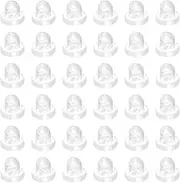 uxcell 120Pcs Soft Silicone Earring Backs, 1/4" Rubber Ear Back Pads Clutch Stopper Earring Backing Replacements for Fish Hook Earring Studs Hoops, Clear