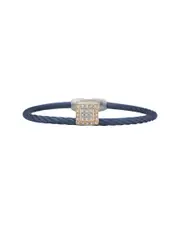 ALOR Classique 18K Rose Gold 0.16 ct. tw. Diamond Cable Bangle Bracelet