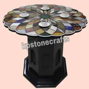 47" Beautiful Decorative Black Marble Italian Coffee Table Top- Handcrafted Tabl