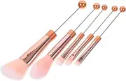 Healvian 5pcs Makeup Brush Set Eyeshadow Blush Brush Face Makeup Brush Makeup Eye Powder Brush Precision Makeup Brush Eye for Makeup Eye Shadow for Makeup Eye Makeup Pink Aluminum Alloy