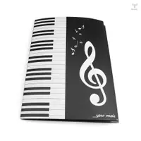 在飛比找蝦皮商城優惠-用於舞台樂器鋼琴表演的黑色樂譜文件夾 A4 尺寸存儲架活頁夾