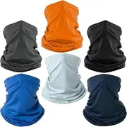 [Generic] 6 Pack Neck Bandana Face Mask Scart Cover Breathable Sun Protection Headwear for Men Women
