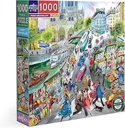 eeBoo Les Adults 1000 Piece Recycled Cardboard Jigsaw Puzzle on The Bouquinists de Paris - PZTPBS