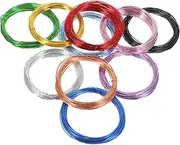 Veemoon 10 Rolls Colored Aluminum Wire Flexible Wire for DIY Craft Jewelry Making Colors Each Lightweight and Durable for Necklaces Bracelets and Earrings