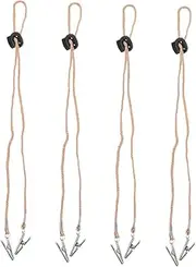 GAXIRE 4pcs Adjustable Hat Strap Clips Portable Napkin Holder Clips for Travel Lightweight Design Versatile Fit for Various Hat Convenient Mask Holder Lost Cap Retainer