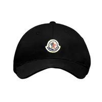 在飛比找momo購物網優惠-【MONCLER】品牌 LOGO 棒球帽(黑色)