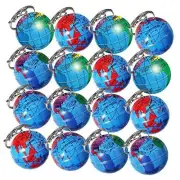Globe Keychains for Kids, Set of 12, Key Chains with Colorful Globe,