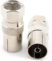 TV Aerial Connectors - Cable Connectors for TV, F Type Male Plug, Aerial Coaxial Cable F Connectors Adaptor, Coaxial Connector Coax RF Cable Aerial Plug TV Antenna Adapter for Home Ofice