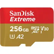 SanDisk Extreme 4K UHD 256GB micro SD SDXC Class 10 UHS-I 160MB/s Memory Card
