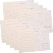WESIEVYA 5-piece Portable Sheet Music Notebook for Music Composition Guitarist Supplies Creative Diy Staff Book for Musicians