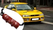 Suitable Subaru Impreza GC WRX Sti fire extinguisher holder bracket