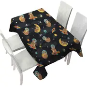 Cute and Funny Astronaut Sloth in Space Tablecloth
