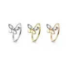 CZ Butterfly Bendable Ear Cartilage Daith Tragus Helix Hoop Nose Rings 20G