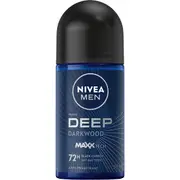 Nivea MEN Deep Darkwood Roll On 72hr Antiperspirant Deodorant 50mL