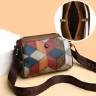 Cylindrical Bag Women's Shoulder Bag Patchwork Color Versatile Messenger Bag