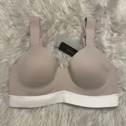 Natori 32C Sports Bra Dynamic Convertible Underwire Rose White 751245 NEW $76