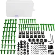 Motorcycle Fairing Bolt Kit for for R 1200 GS for R 1250 GS ADV for R1200GS for R1250GS for Adventure LC Complete Full Fairing Bolts Kit Screws Nuts Clips(Green)