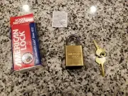 NEW •FAST SHIP• AMERICAN LOCK ASL40NB Keyed Padlock, 1-1/2"W SOLID BRASS!