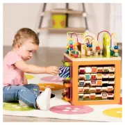 B. toys Wooden Activity Cube - Zany Zoo 1-3 Years - Free Shipping & Return !