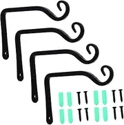 ROMISBABA 4Pcs Wall Mounted Plant Hanger Hooks Sturdy Brackets for Hanging Planters Decorative Wall Hooks for Indoor and Outdoor Use Hangers for Home Decor