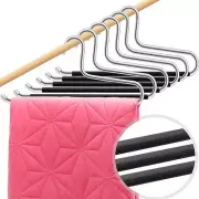 6 Pack Stainless Steel Blanket Hangers Non-Slip Quilt Hangers for Closet