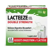 Lacteeze Ultra Double Strength Chewable Natural Vanilla | 40 Capsules