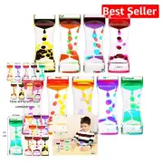 Sensory Play Liquid Motion Bubblers - 9 Colorful Timers for Stress Relief & Fun