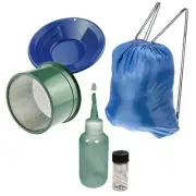 10" Bue Gold Pans Panning Kit with Sniffer & Vial & More